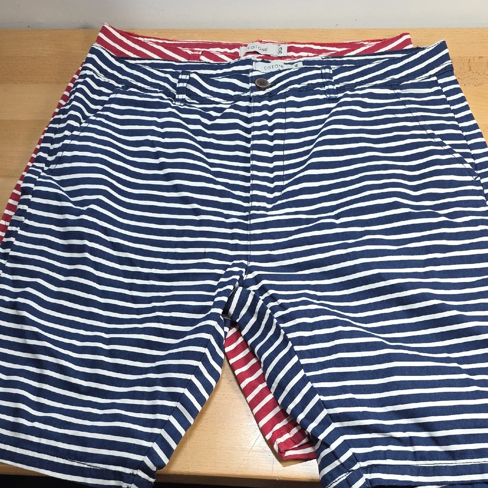 Cotone Nautica Red Striped Shorts Duo